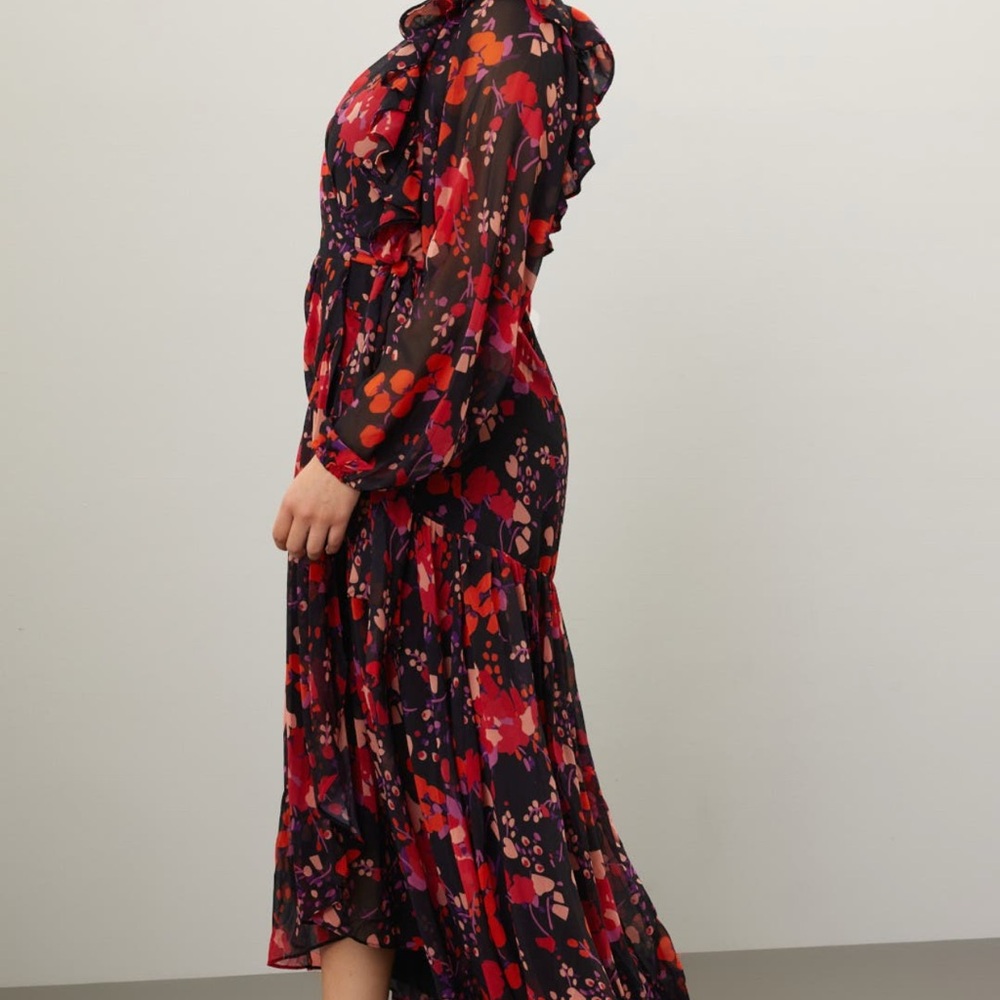 SLATE AND WILLOW FLORAL MIDI WRAP DRESS- EUC- XXL - Picture 2 of 16
